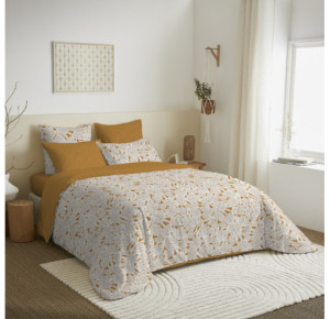 Pack Complet Housse de couette Imprimé AGATHE MOUTARDE