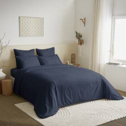 Pack Complet Housse de couette Unicolore Marine