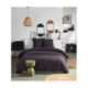 Parure de Couette 240x240 cm + 2 Taies d'oreiller 65x65 cm Gaze de Coton Fusain