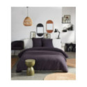 Parure de Couette + 2 Taies d'oreiller 65x65 cm -GAZE DE COTON- FUSAIN
