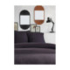 Parure de Couette 240x240 cm + 2 Taies d'oreiller 65x65 cm Gaze de Coton Fusain