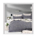Parure de Couette Imprimé Double Face 260x240 cm + 2 Taies d'oreiller 65x65 cm Blossoming Branches