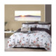 Parure de Couette Imprimé Double Face 260x240 cm + 2 Taies d'oreiller 65x65 cm Floral Bursts