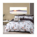 Parure de Couette Imprimé Double Face 260x240 cm + 2 Taies d'oreiller 65x65 cm Floral Bursts