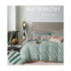 Parure de Couette Imprimé Double Face 240x220 cm + 2 Taies d'oreiller 65x65 cm Mint Serenity