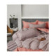 Parure de Couette Imprimé Double Face 240x220 cm + 2 Taies d'oreiller 65x65 cm Coral Comfort