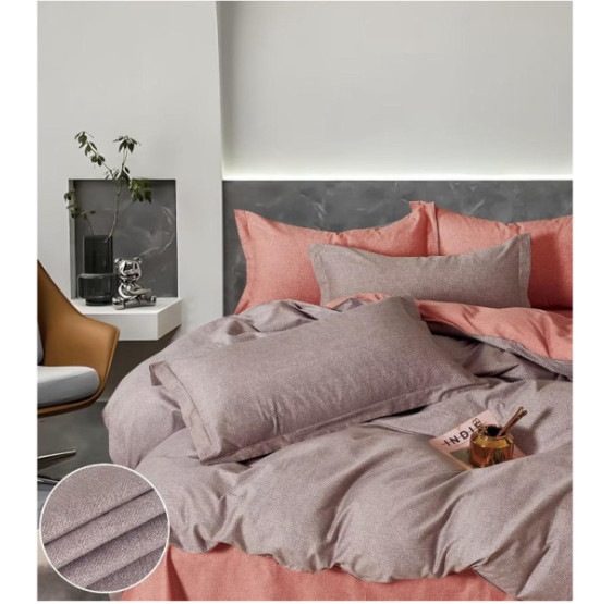 Parure de Couette Imprimé Double Face 240x220 cm + 2 Taies d'oreiller 65x65 cm Coral Comfort