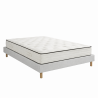 Essenzia Ensemble Matelas RessortsGRAND PALAIS 3000 + Sommier tradition Graphic 19 cm + Pieds