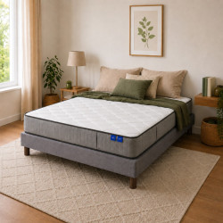 Ensemble literie personne forte BALANCE BASE + Sommier HERCULE : matelas + sommier | 1001lits