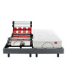 Epeda Ensemble lit électrique Matelas RessortsBALADE ENVELOPPANT + sommier ESCAPADE + pieds