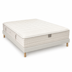 Essenzia Ensemble Matelas RessortsHERITAGE 1000 RESSORTS TRÈS FERME + Sommier tradition graphic 13cm + Pieds