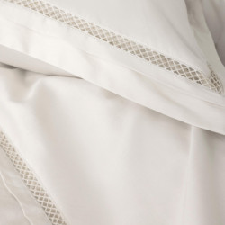 Coton Pur Parure de couette satin de coton brodé Autrefois