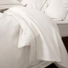 Coton Pur Drap plat satin de coton brodé Autrefois