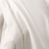 Coton Pur Drap plat satin de coton brodé Autrefois