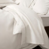 Coton Pur Taie d'oreiller satin de coton brodée Autrefois