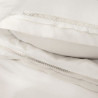 Coton Pur Taie d'oreiller satin de coton brodée Autrefois