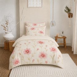 Coton Pur Pack housse de couette et drap housse imprimé 100 % coton – bonnet 30 cm