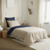 Coton Pur Pack housse de couette et drap housse bicolore 100 % coton