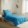 Coton Pur Pack housse de couette et drap housse uni 100 % coton