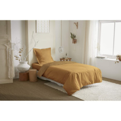 Coton Pur Parure de couette réversible Duo Premium 100 % coton
