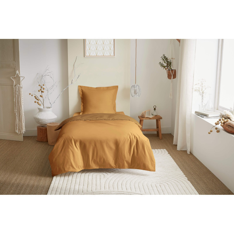 Coton Pur Parure de couette réversible Duo Premium 100 % coton