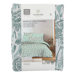 Coton Pur Pack housse de couette et drap housse imprimé 100 % coton – bonnet 25 cm