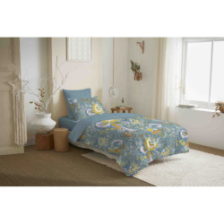 Coton Pur Pack housse de couette et drap housse imprimé 100 % coton – bonnet 25 cm