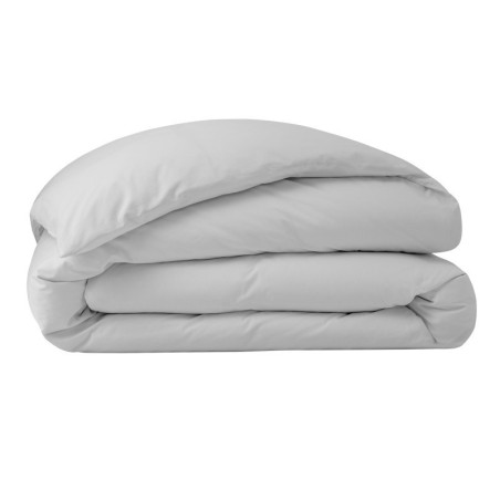 Housse de couette Percale Pur Coton Peigné Longues Fibres 80 Fils/cm² Perle 140x200