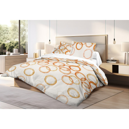 Parure de draps 4P "Louna" Circle Orange 140