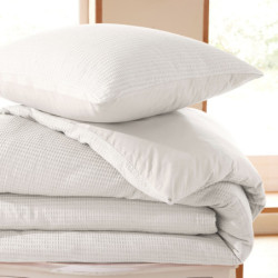 Coton Pur Parure de couette nid d'abeille 100 % coton