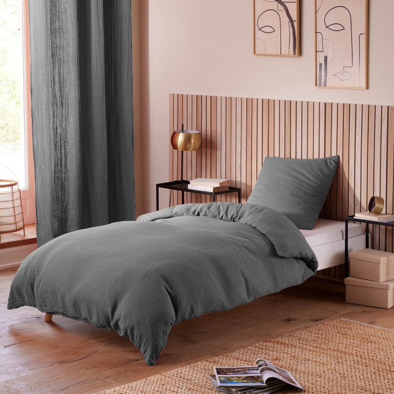 Coton Pur Pack housse de couette et drap housse gaze de coton
