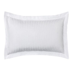 Coton Pur Taie d'oreiller satin de coton 120 fils à fines rayures Prestige