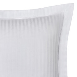 Coton Pur Taie d'oreiller satin de coton 120 fils à fines rayures Prestige