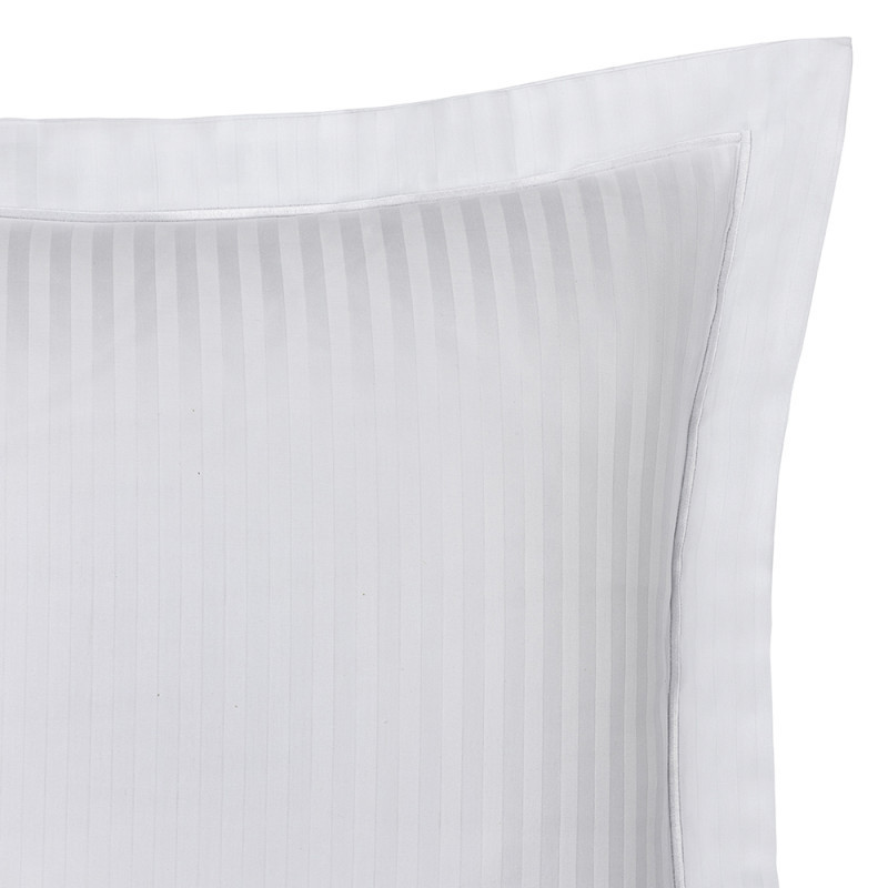 Coton Pur Taie d'oreiller satin de coton 120 fils à fines rayures Prestige