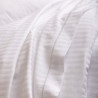 Coton Pur Drap plat satin de coton 120 fils à fines rayures Prestige