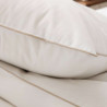 Coton Pur Taie d'oreiller percale de coton à passepoil Solstice