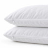 Coton Pur Lot de 2 protège-oreillers molleton 100 % coton Prestige