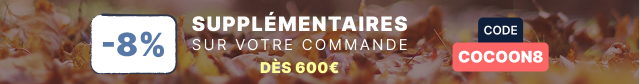 -8% de remise supplémentaire dès 500€ de commande